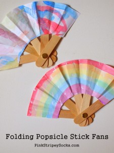 1 Folding Popsicle stick fans