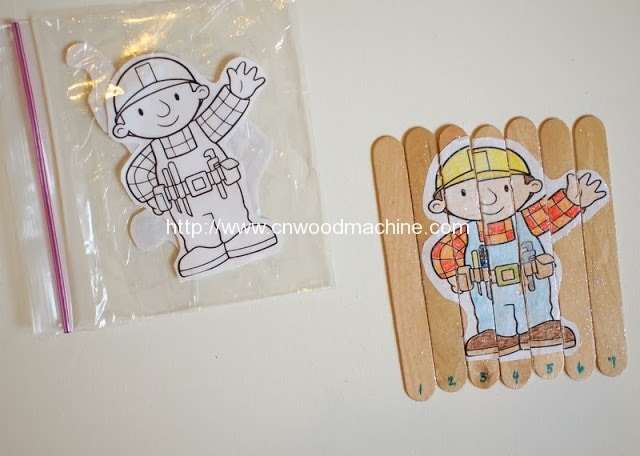 DIY Double-sided Popsicle Stick Puzzles 