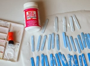 4 Ombre Star Popsicle Stick Garland