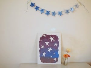 8 Ombre Star Popsicle Stick Garland