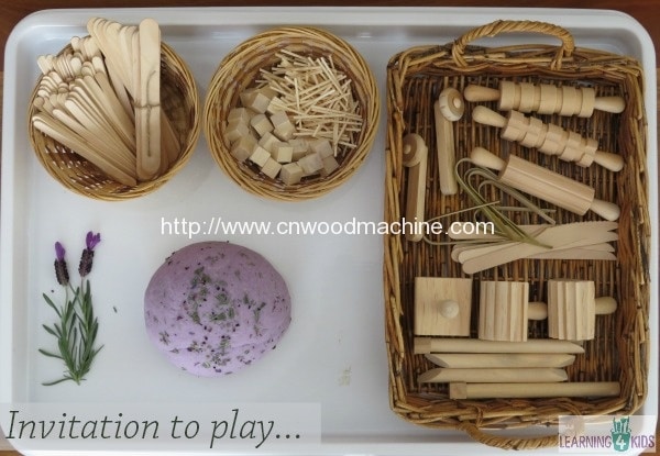 Invitation-to-play-lavender-play-dough
