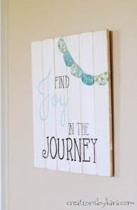 DIY Paint Stick Wood Slat Sign