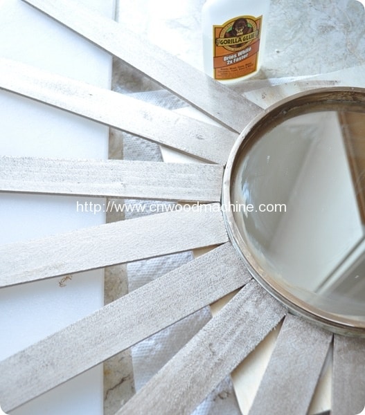 Paint Stick Sunburst Mirror 6