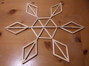 How to make giant craft stick snowflakes 10