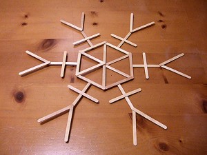 How to make giant craft stick snowflakes 11