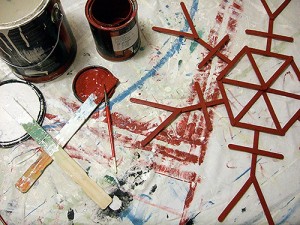 How to make giant craft stick snowflakes 15