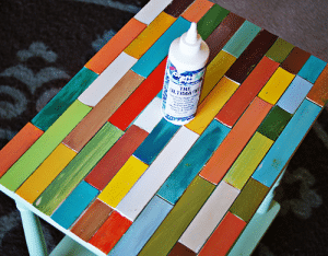Paint Stick Table Top 5