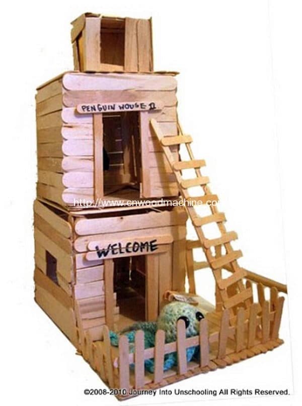 15 Homemade Popsicle Stick House Designs Full Automatic 