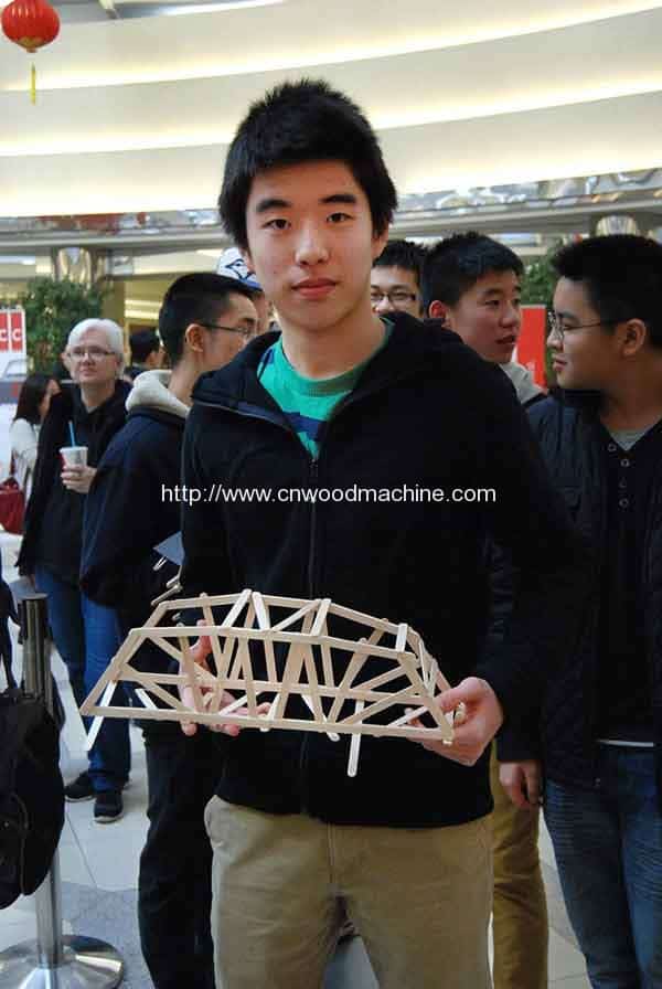 Popsicle stick builders attempt engineering feats