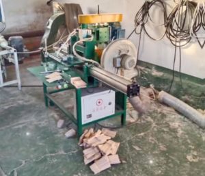 Disposable Wooden Forks Teeth Machine with Sawdust Collector